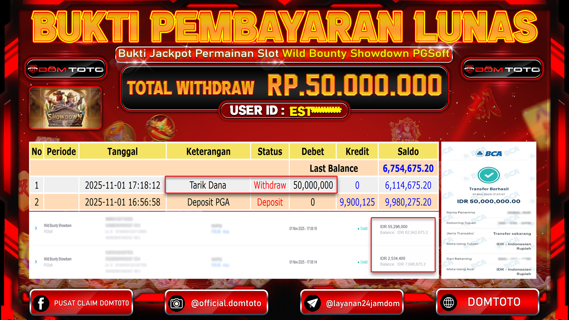 JACKPOT SLOT Wild Bounty Showdown PGSoft 01 NOVEMBER 2025